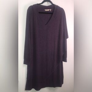 Soft Surroundings Dress Womens Size Medium Purple Plum‎ Marla Drape Jersey Knit